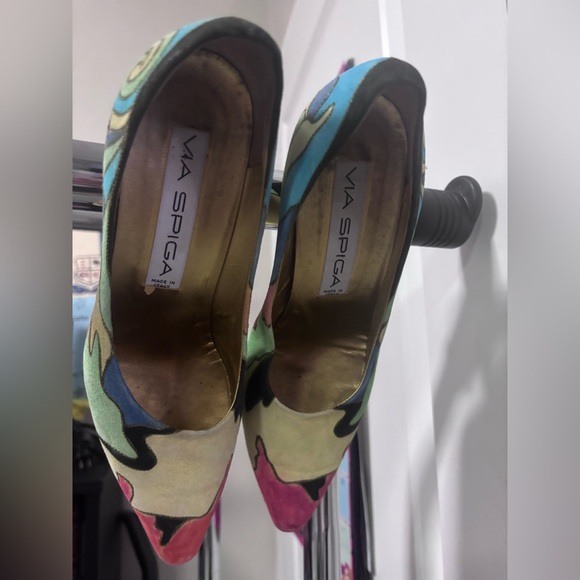 Via Spiga Colorful Abstract Heels - Picture 10 of 12